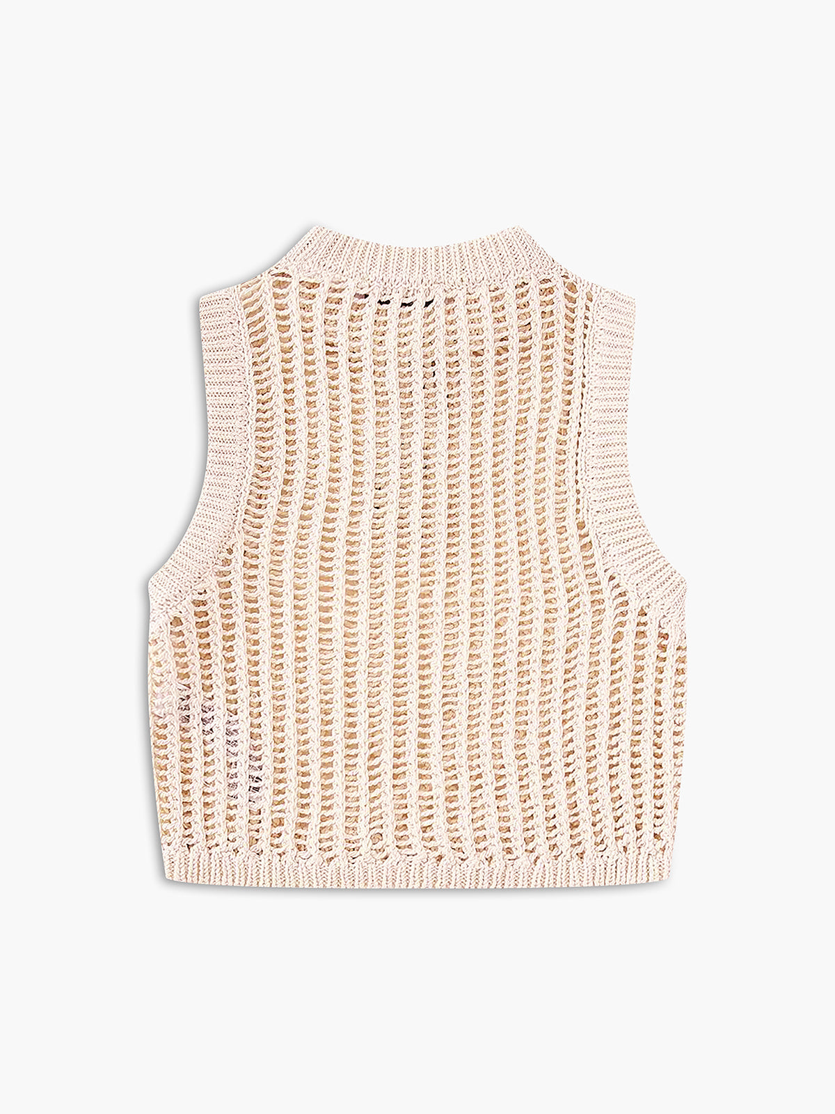 Open Knit Crop Tank Top