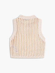 Open Knit Crop Tank Top