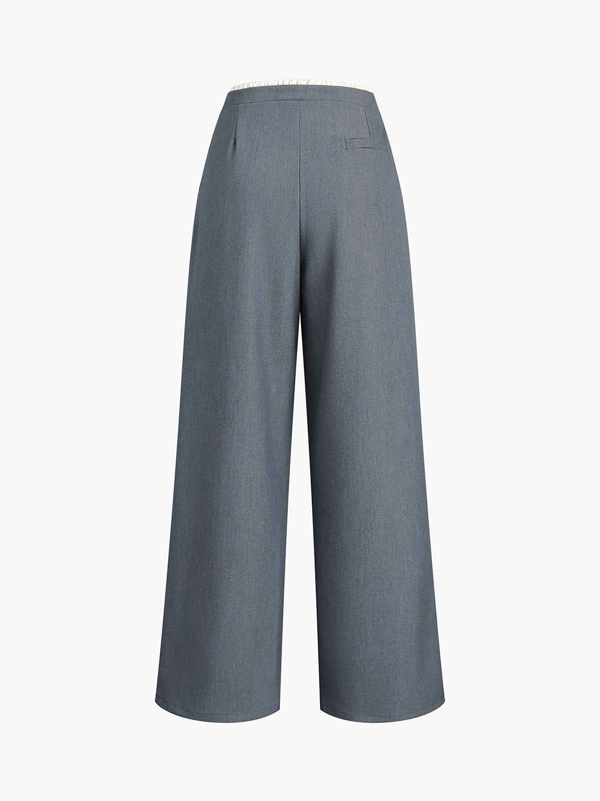 Drawstring Pockets Smart Wide Leg Pants