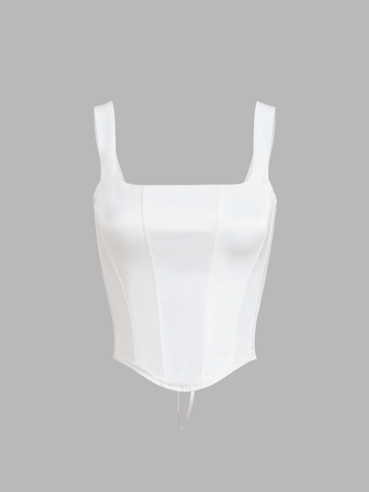 Ivory Glow Tied Crop Corset Top