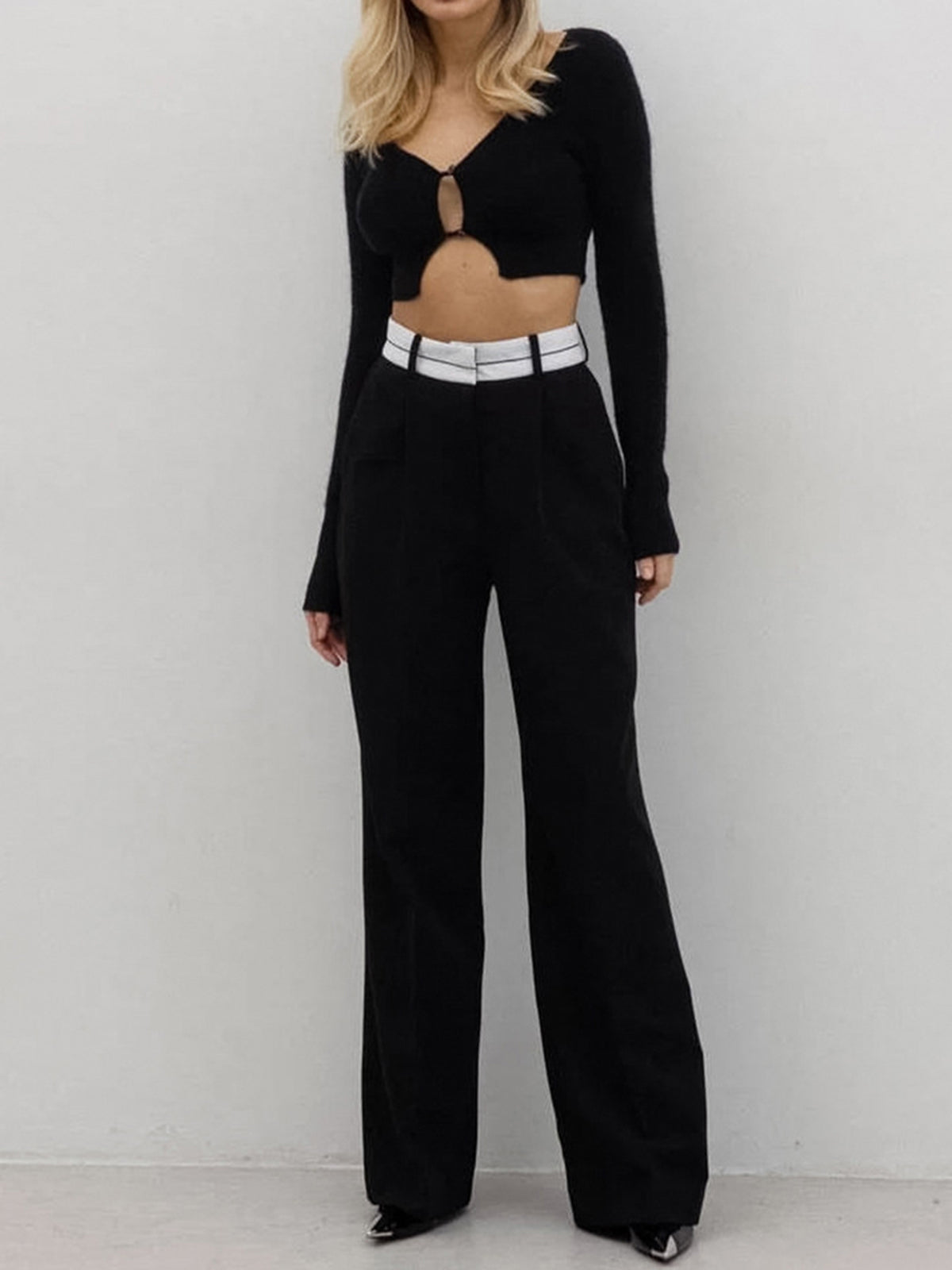 Highway Reversible Waistband Wide Leg Pants