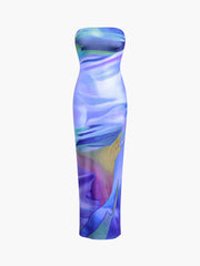 Lavender Sea Tube Long Dress