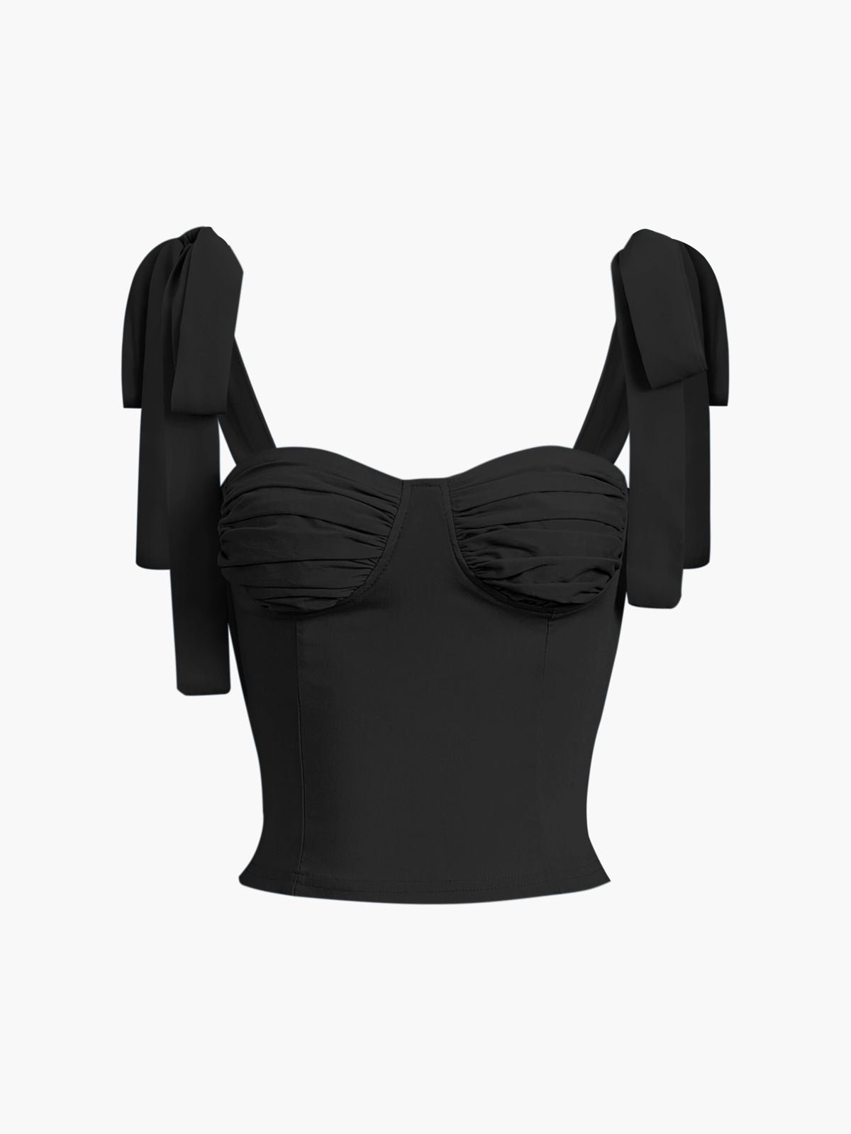 Cup Detail Tied Crop Corset Top