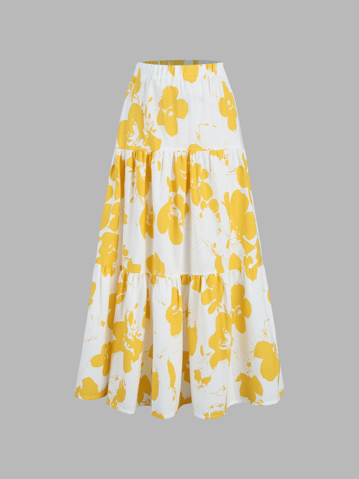 Plumeria Floral Two Piece Skirt Set