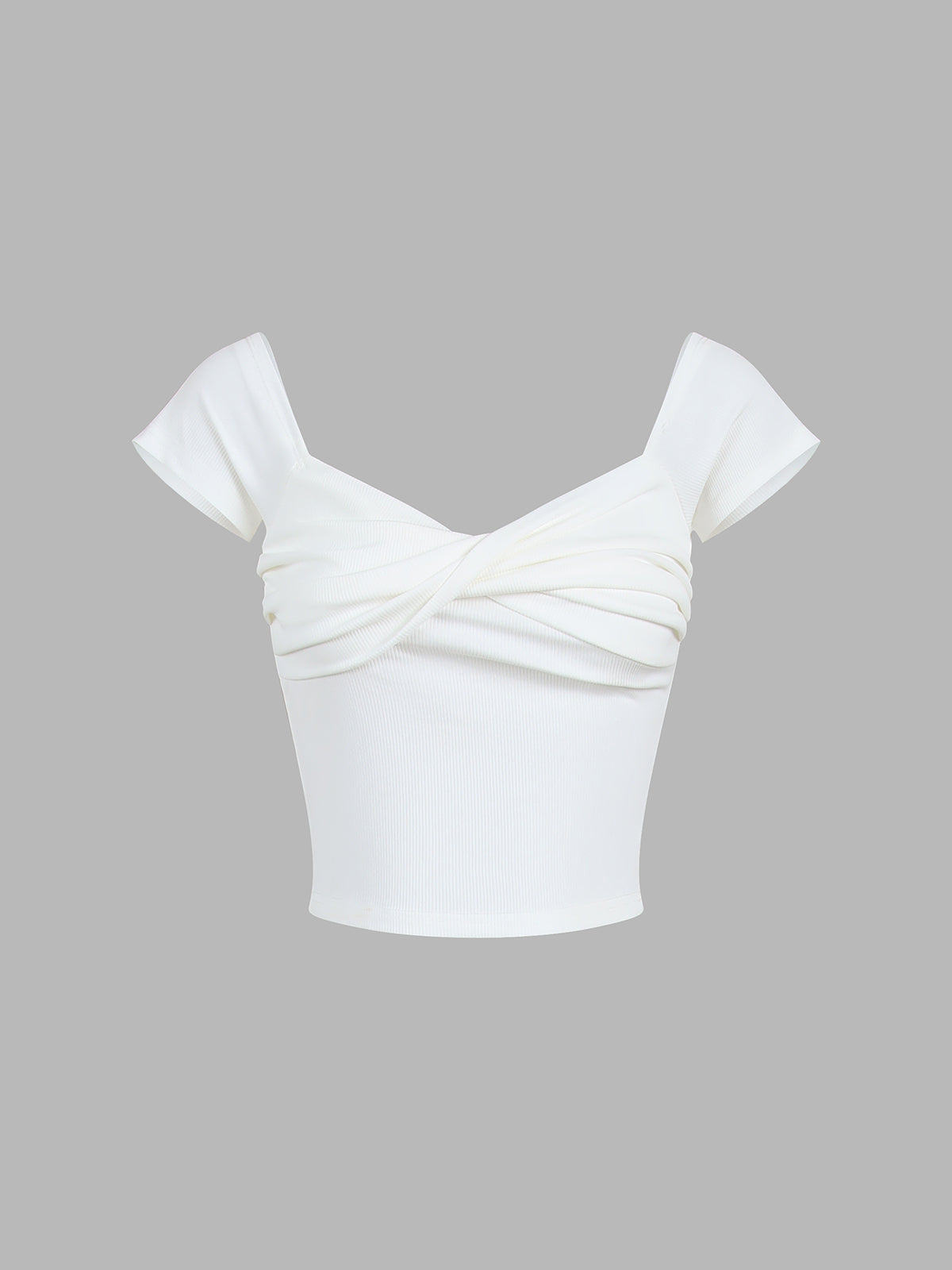 Twist Cap Sleeve Crop Top