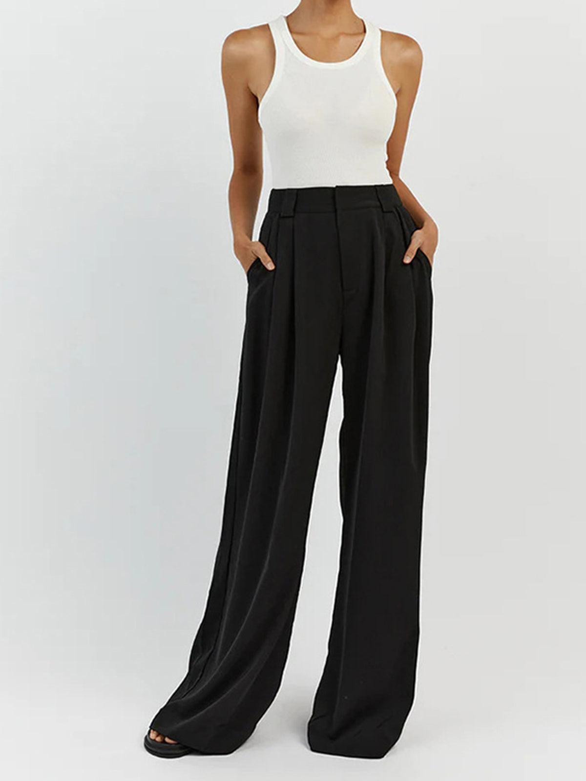 Fair Play Pleat Wide Leg Pants