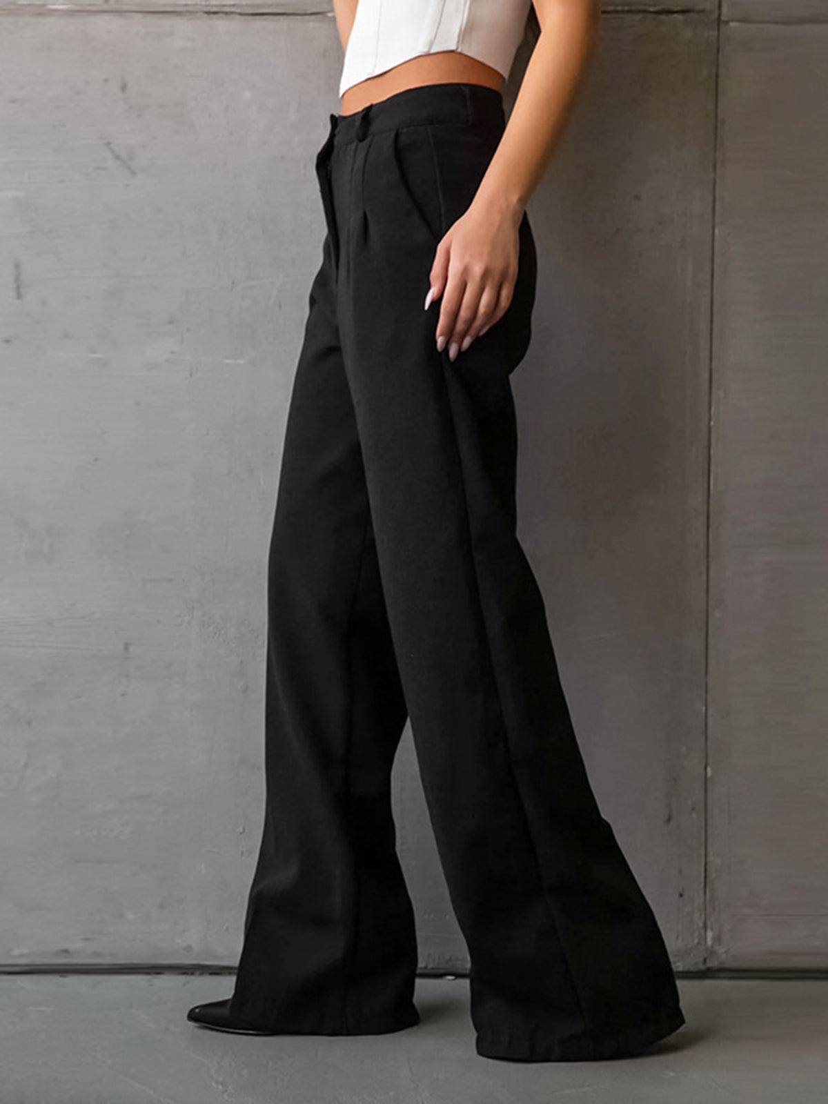 Soho Buttoned Wide Leg Pants