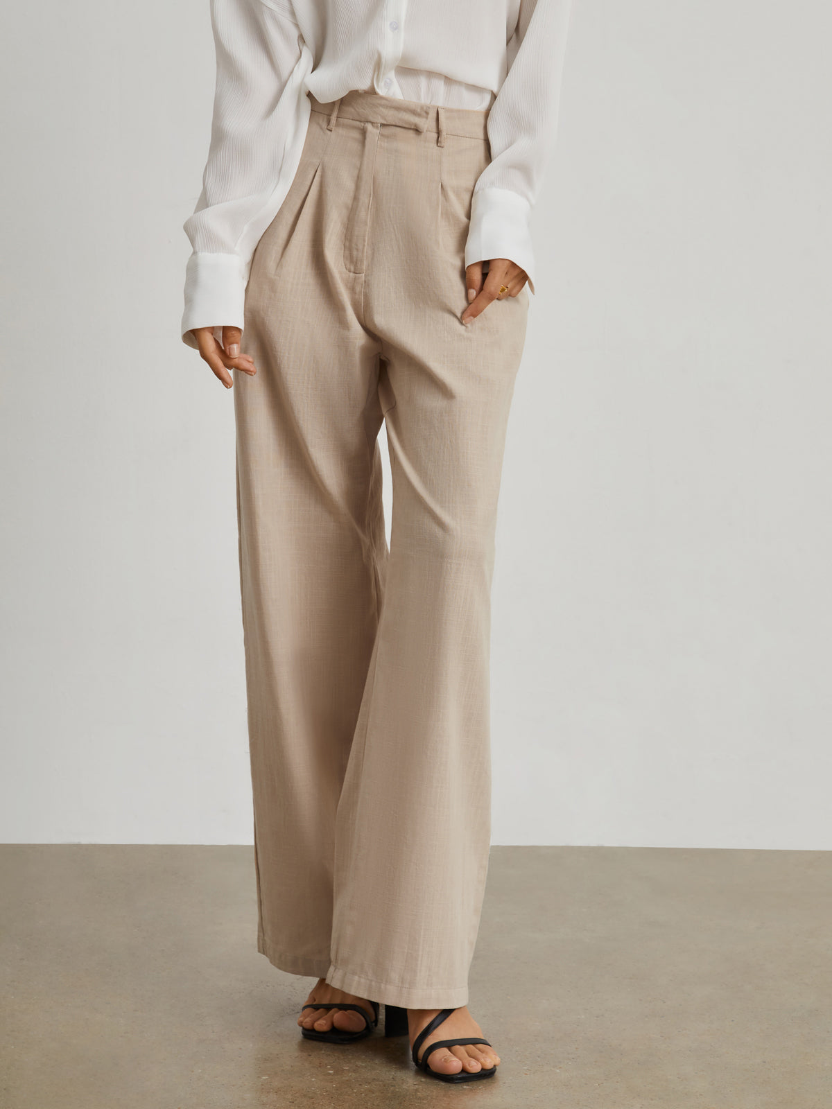 Evia Cotton Wide Leg Pants