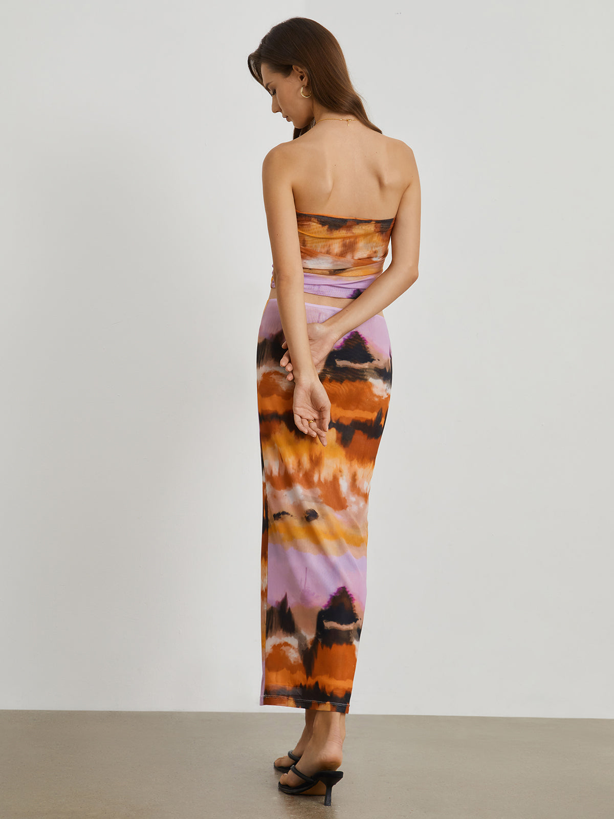 Sahara Desert Mesh Maxi Skirt