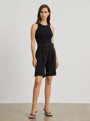 Minimalist Belted Shorts