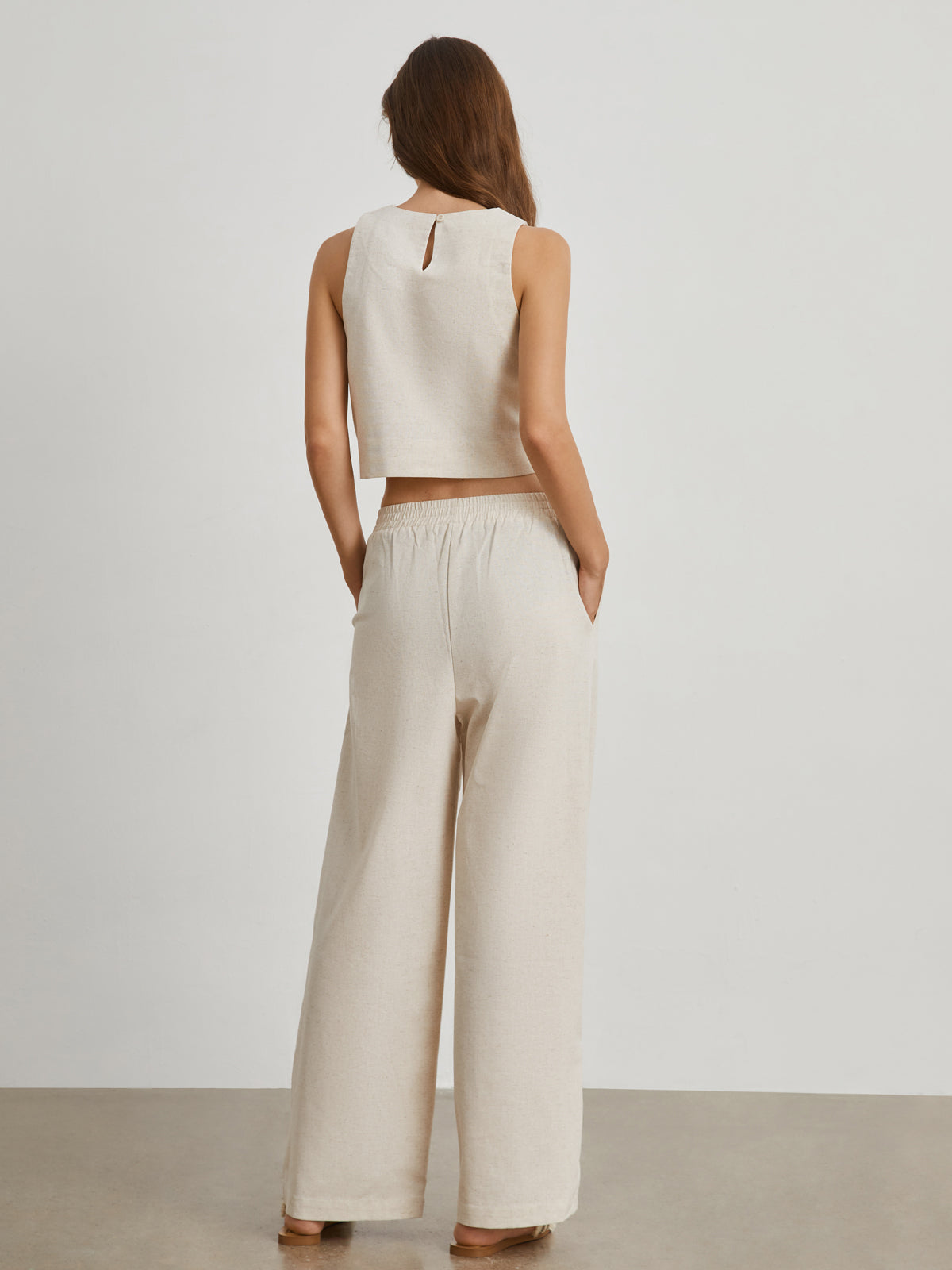 Catalina Cotton Linen Two Piece Pants Set