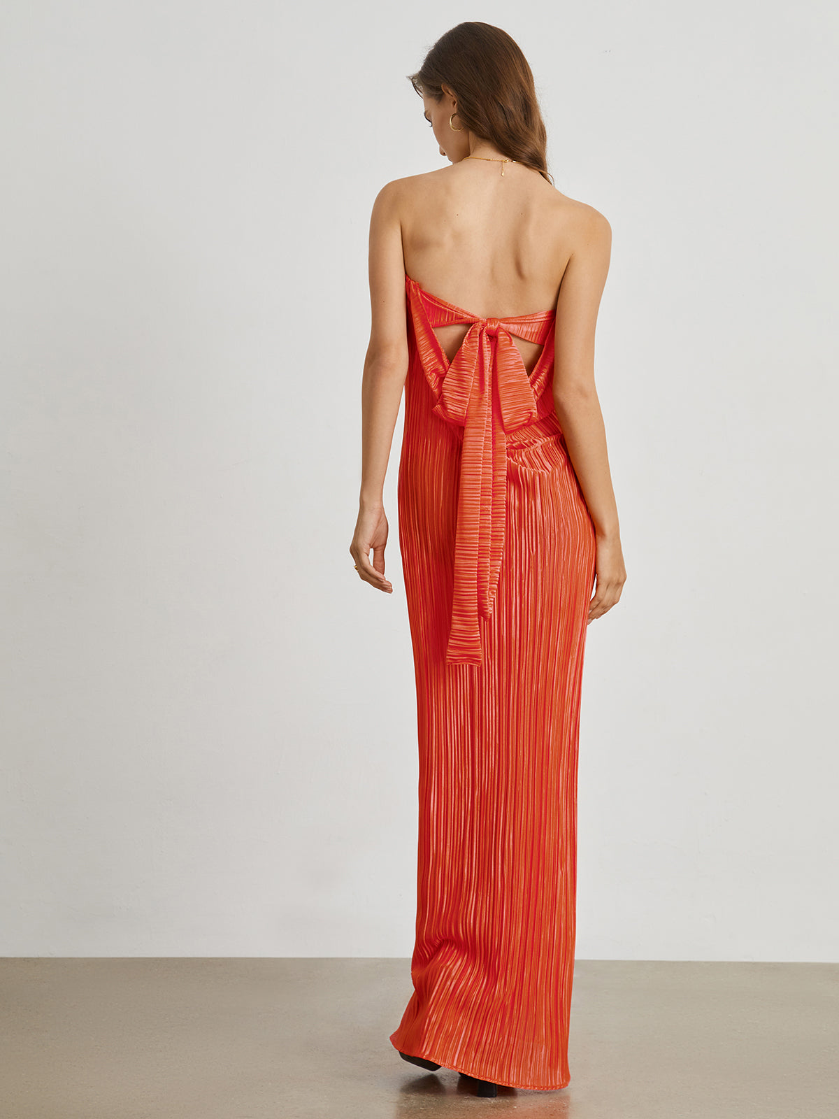 Vitamin C Tied Tube Long Dress