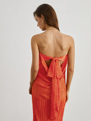 Vitamin C Tied Tube Long Dress