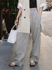 Pinstripe Wide Leg Pants