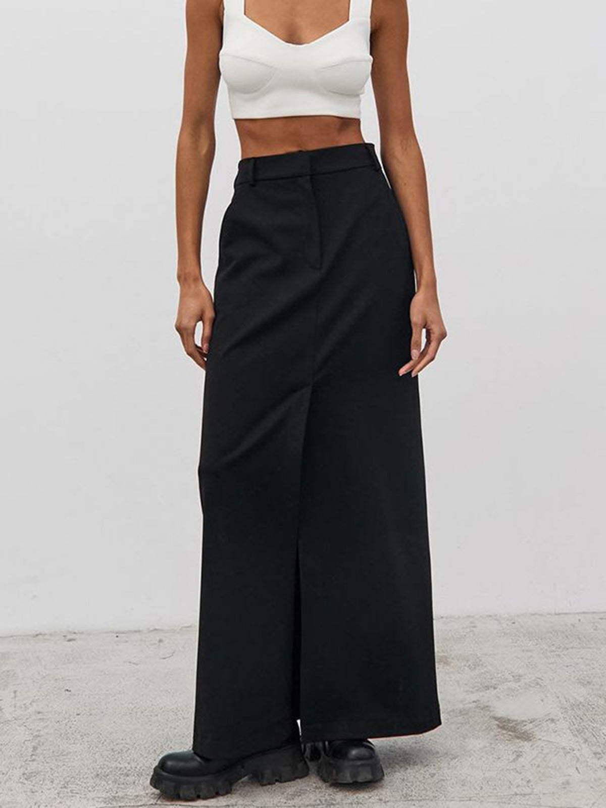 Solid Maxi Skirt