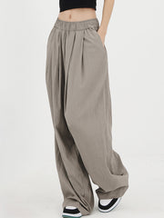 Elastic Waistband Oversized Wide Leg Pants