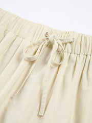 Utility Cotton Linen Drawstring Shorts