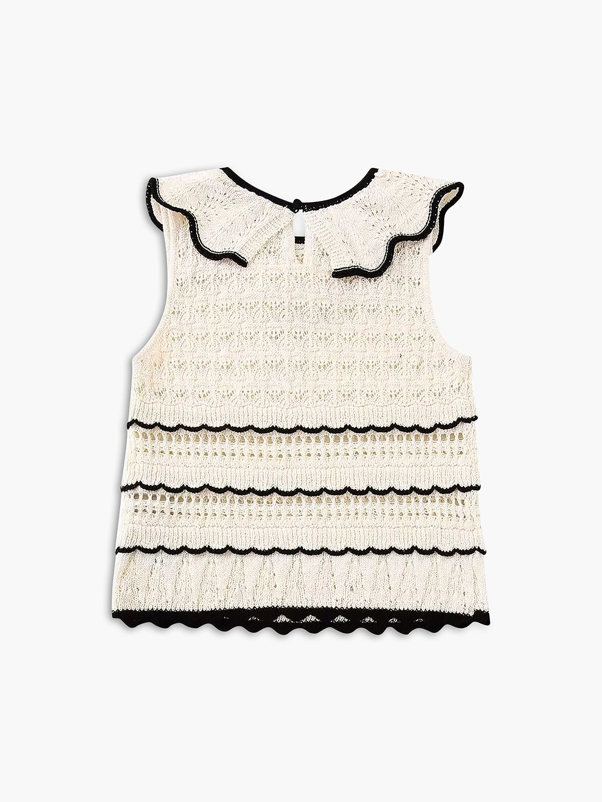 Paros Crochet Eyelet Knit Top