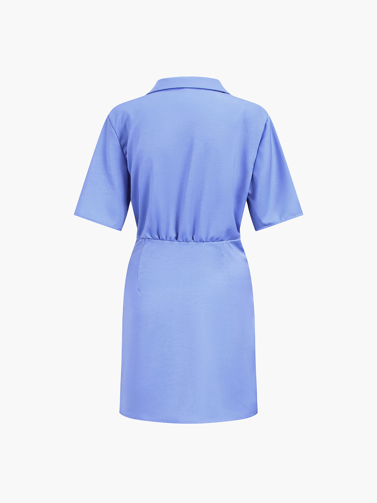 Effortless Wrap Ruched Short Dress