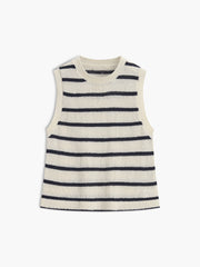 Greece Trip Stipe Crop Tank Top