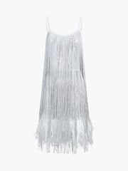 Urban Twilight Fringed Sequined Short Dress