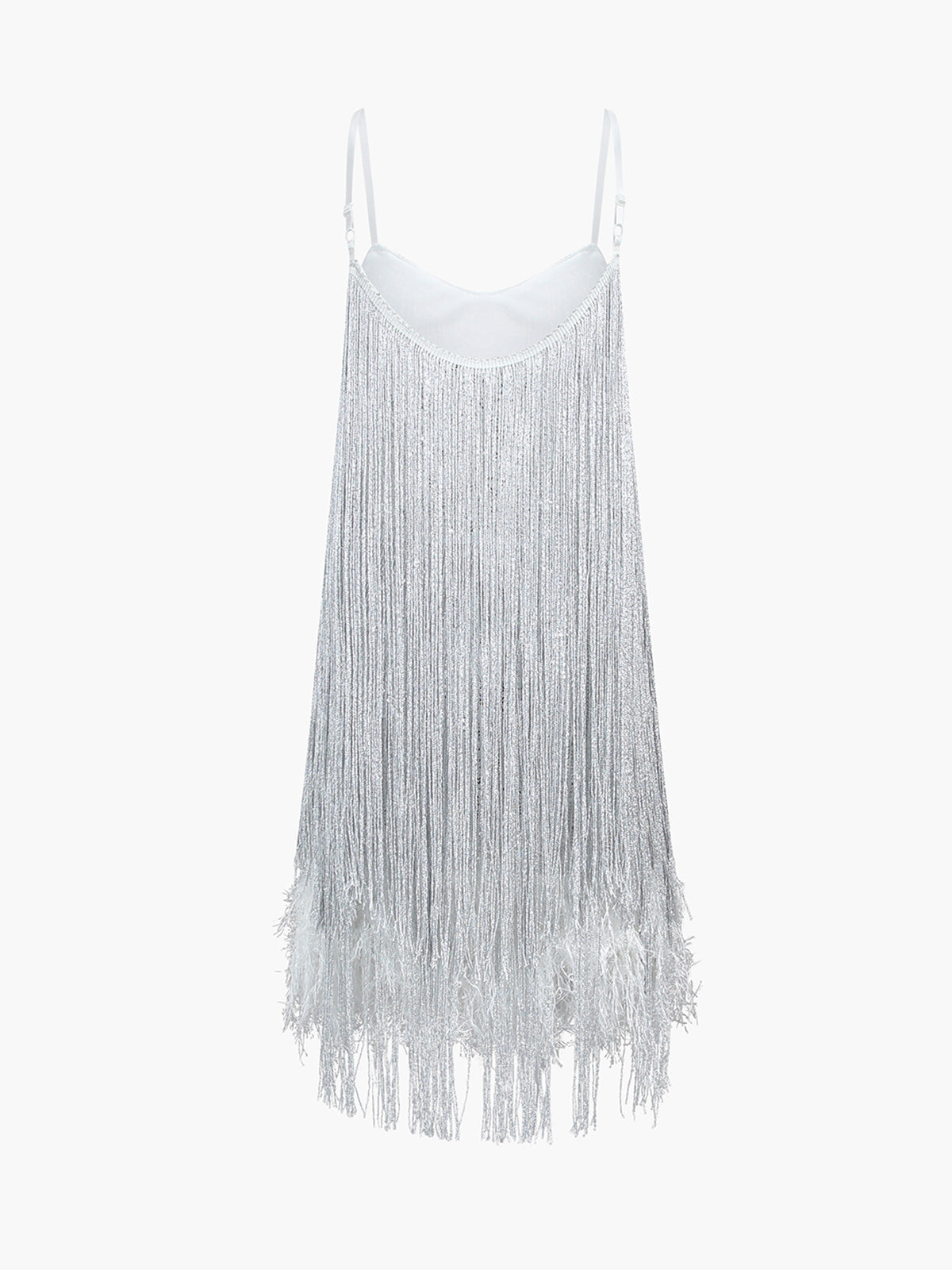 Urban Twilight Fringed Sequined Short Dress