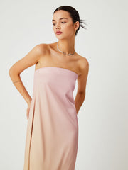 Daybreak Ombre Satin Midi Tube Dress