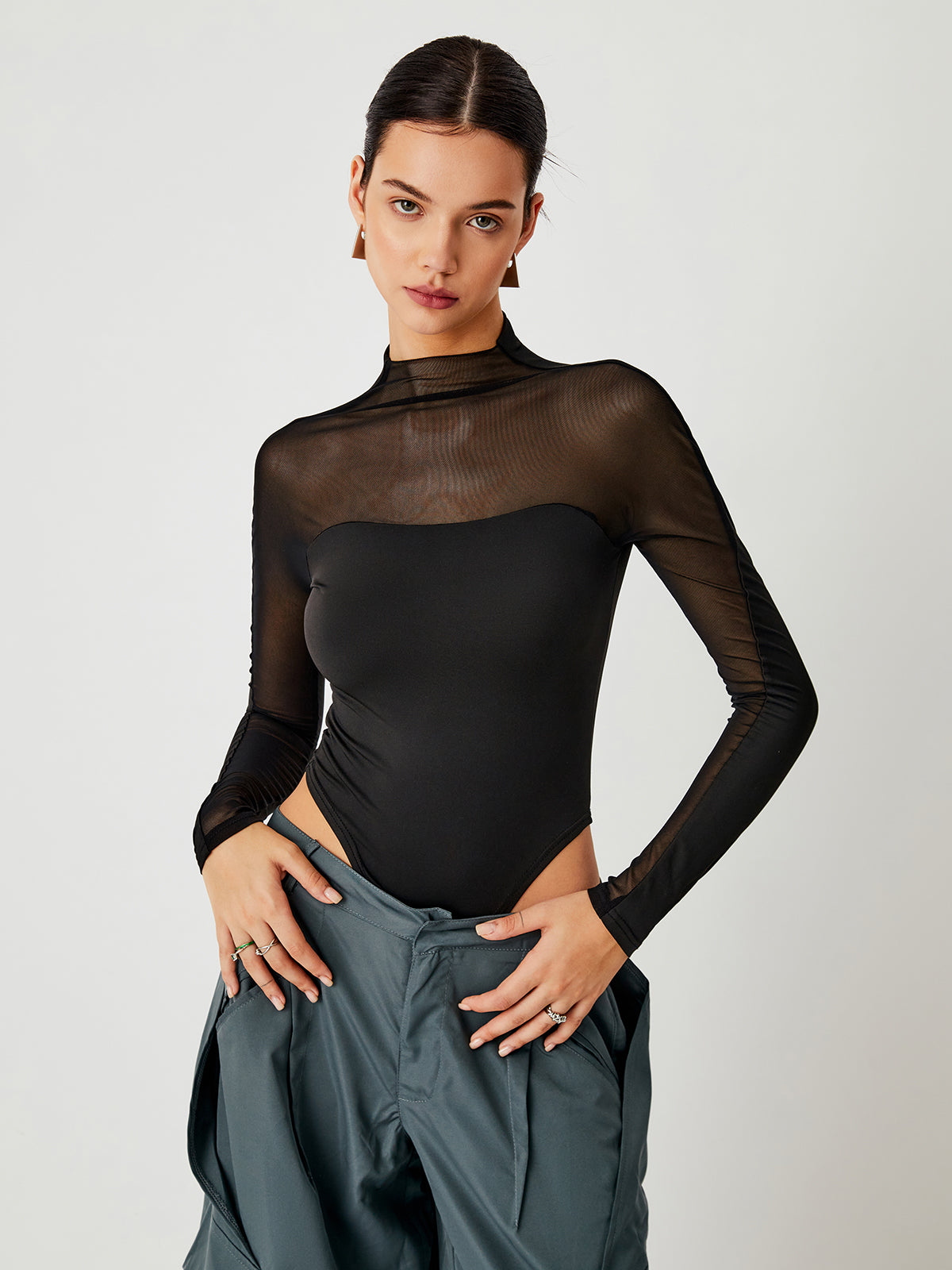 Combination Mesh Bodysuit