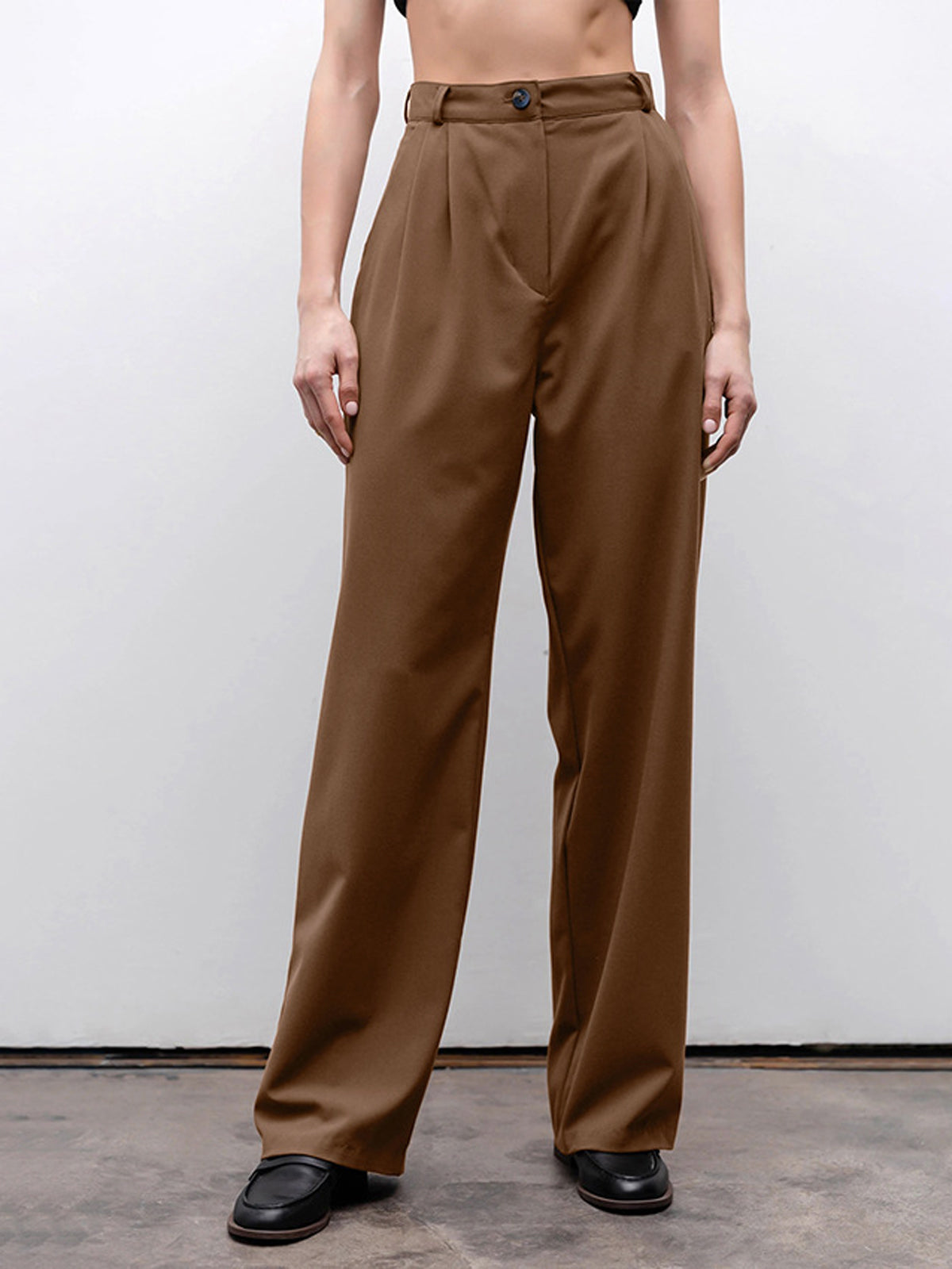 Smart Pleat Straight Leg Pants