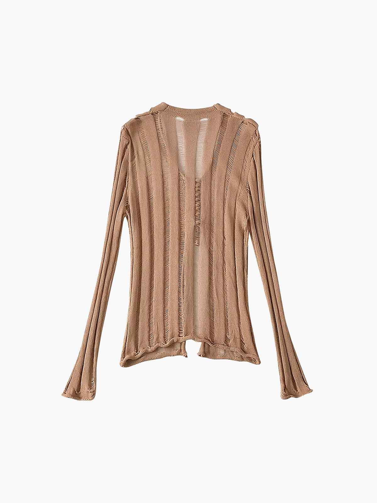 Open Knit Cover Up Tied Top