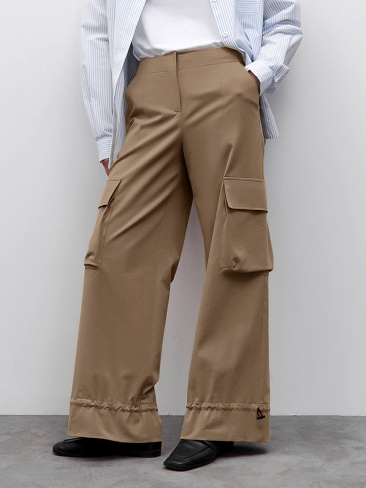 Street Drawstring Pockets Cargo Pants