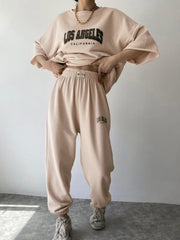 Indie Sleaze Letter Print Two Piece Pants Set