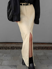 Effortless Slit Maxi Skirt