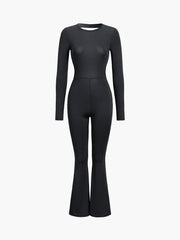 Open Back Long Sleeve Jumpsuit