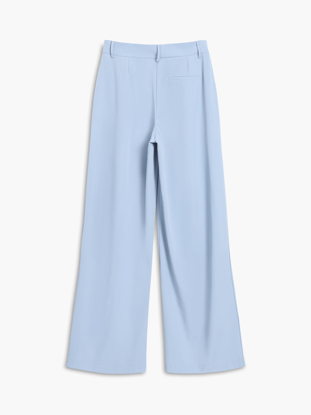 Sky Blue Pockets Wide Leg Pants