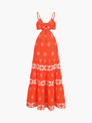 Summer Sunrise Cutout Long Dress