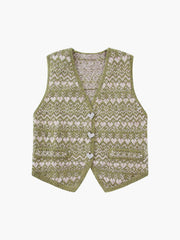 Cross My Heart Button Down Knit Vest