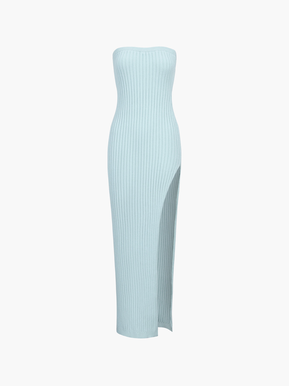 Azure Slit Tube Long Knit Dress