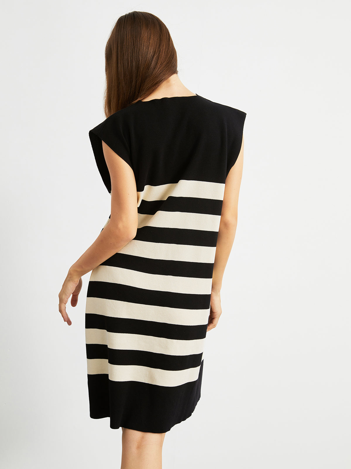 Leisure Stripe Sweater Midi Dress