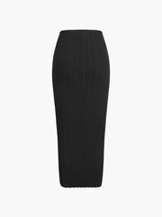 Rib Maxi Knit Skirt