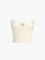 Cutout Rib Tube Crop Top