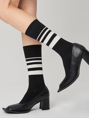 Stripe Mid Calf Socks