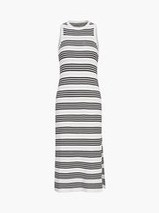 Stripe Eyelet Long Dress