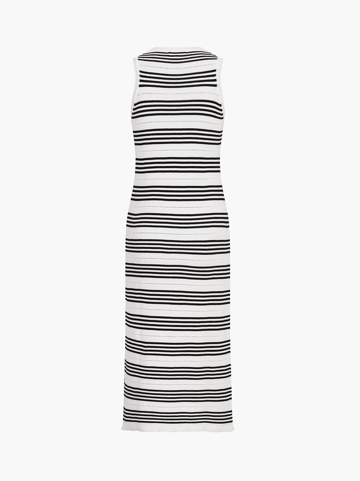 Stripe Eyelet Long Dress