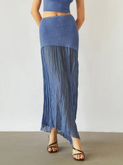 Sea Breeze Patchwork Maxi Skirt