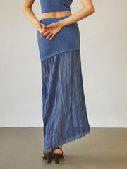 Sea Breeze Patchwork Maxi Skirt