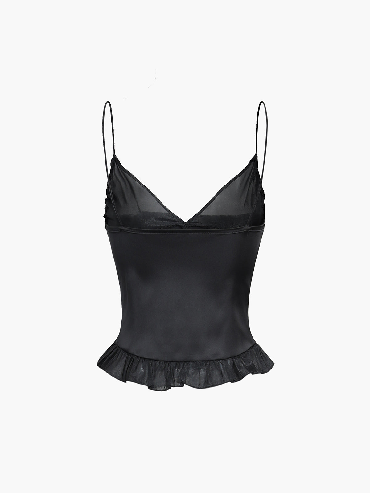 Balletcore Satin Mesh Bustier Cami Top