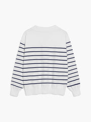 Effortless Stripe Collared Sweater