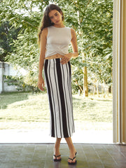 Stripe Maxi Knit Skirt