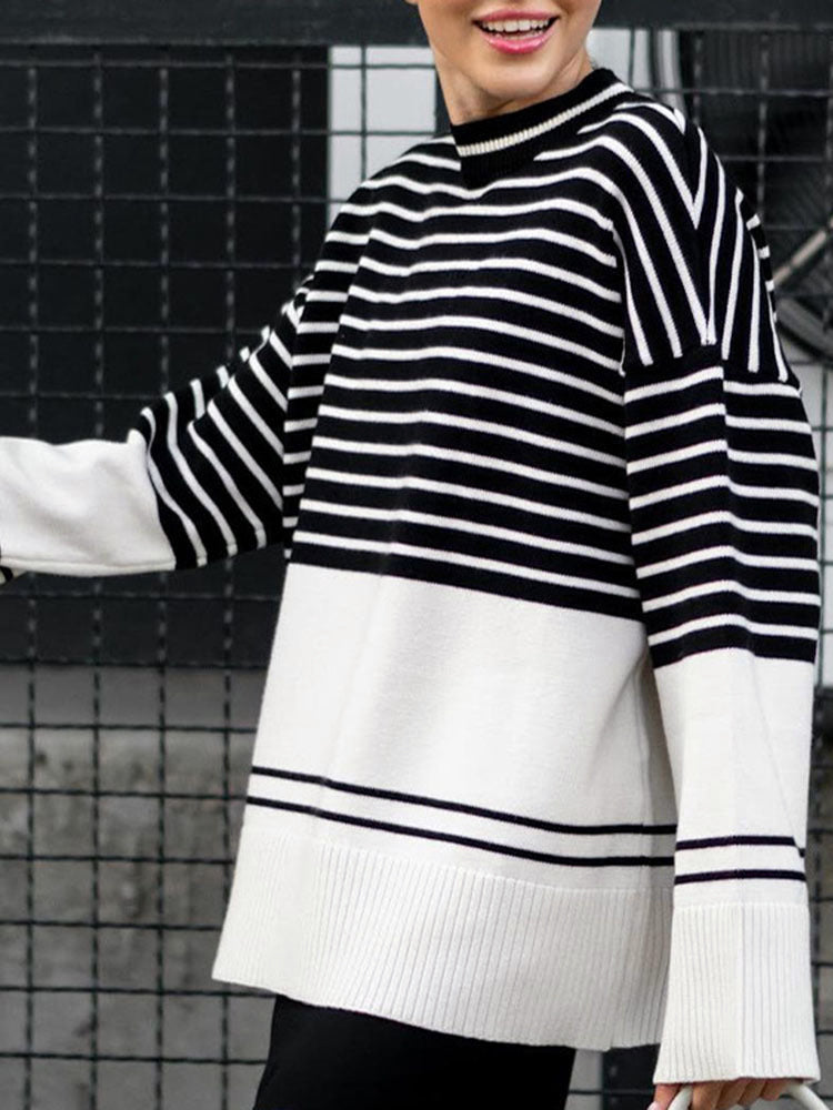 Leisure Two Tone Stripe Sweater